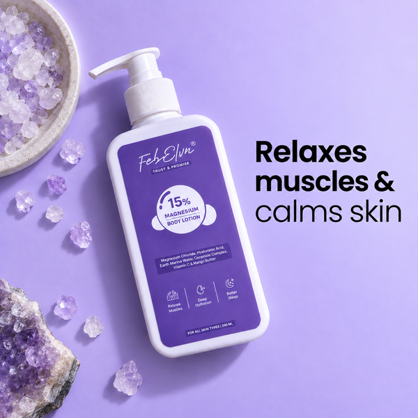 15% Magnesium Body Lotion | Dryness, Barrier Care & Nighttime Comfort
