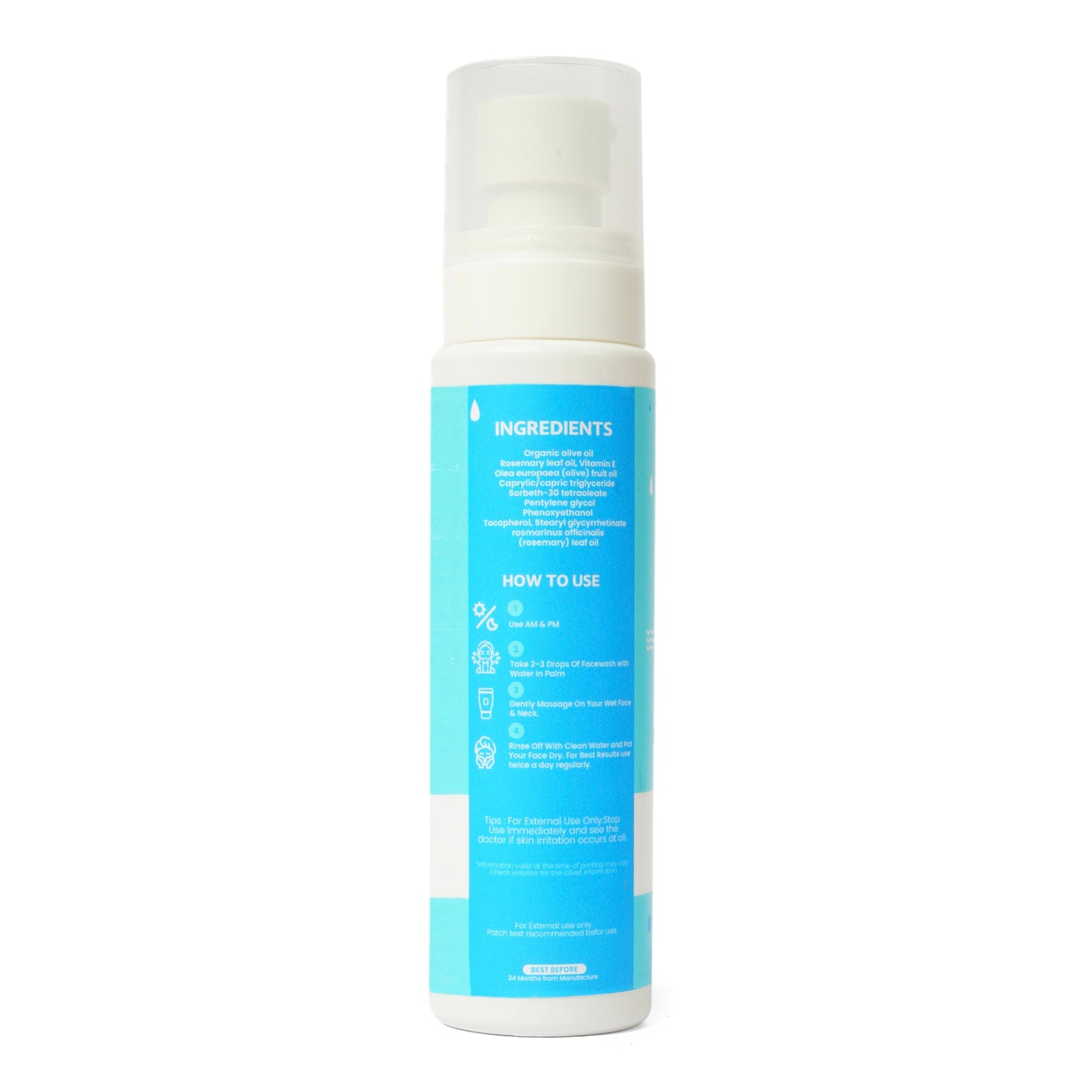 Oil Free Brightening Facewash - Organic Olive Oil & Rosemary