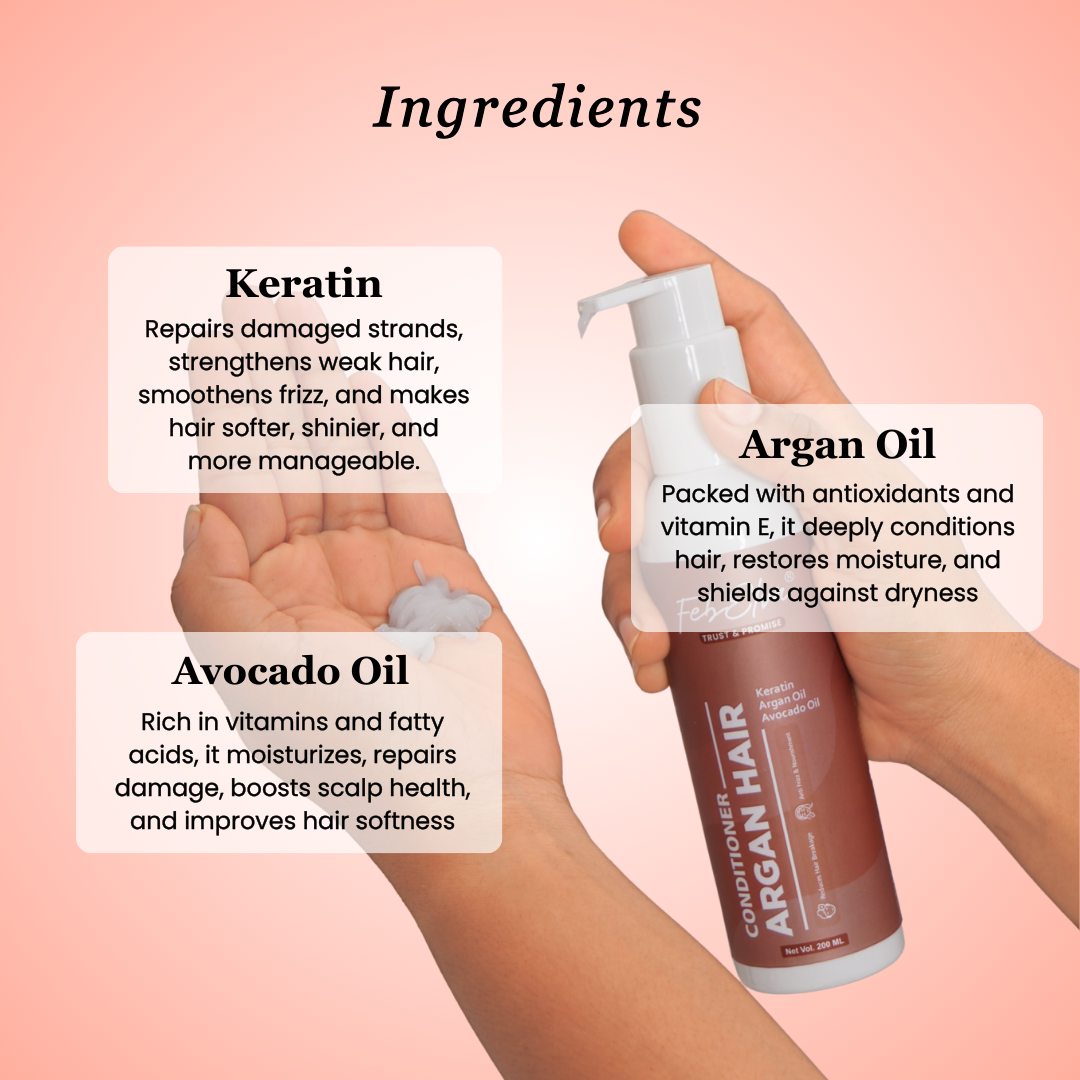 Argan Hair Conditioner - Reduces Frizz & Nourishing Hair
