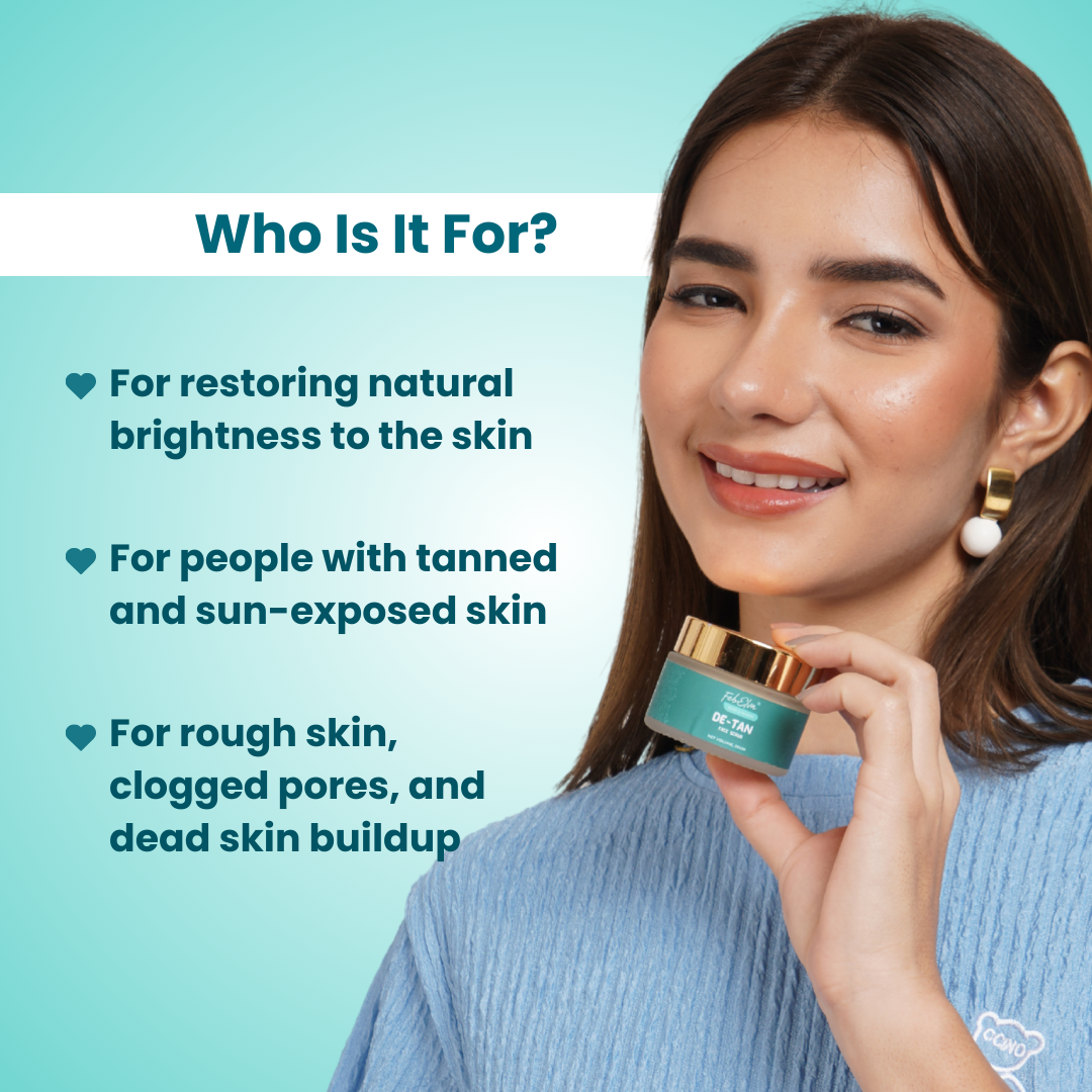 DeTan Face Scrub - Tan Removal & Brightening