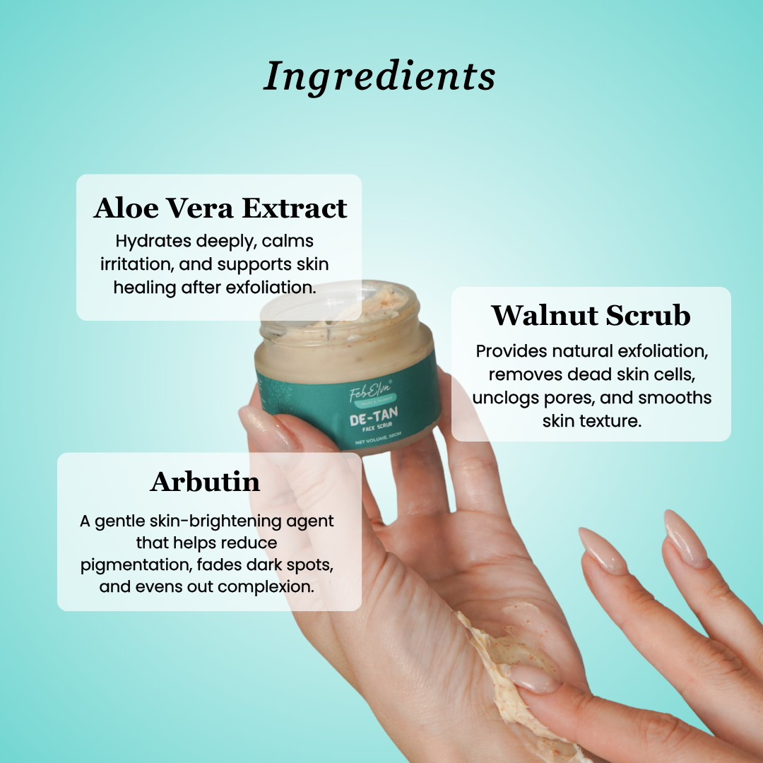 DeTan Face Scrub - Tan Removal & Brightening