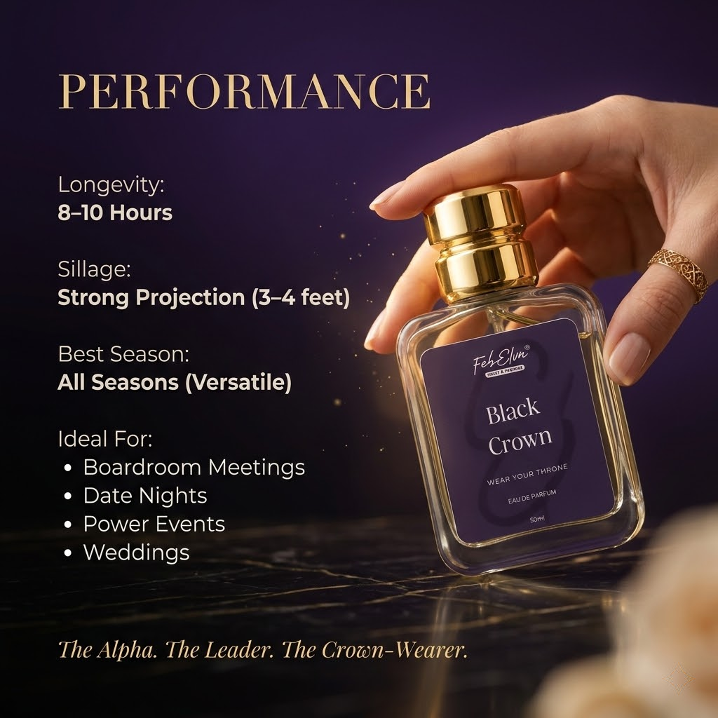 FEBELVN BLACK CROWN | Eau de Parfum (EDP 20%) | 50 ml | Long Lasting Premium Perfume