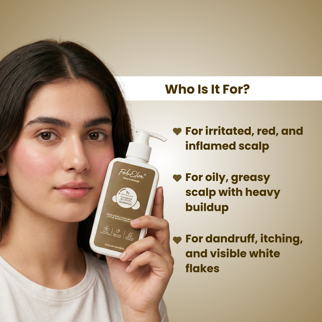 1% Salicylic Acid Anti-Dandruff Shampoo | Microbiome Balance & Scalp Clarifying Care - 200ML