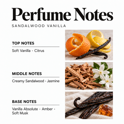 Sandalwood Vanilla — Creamy Woody Eau de Parfum, 50ml