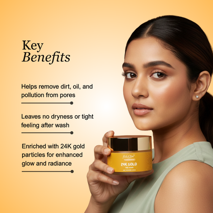 24K Gold Face Scrub – Exfoliating & Brightening