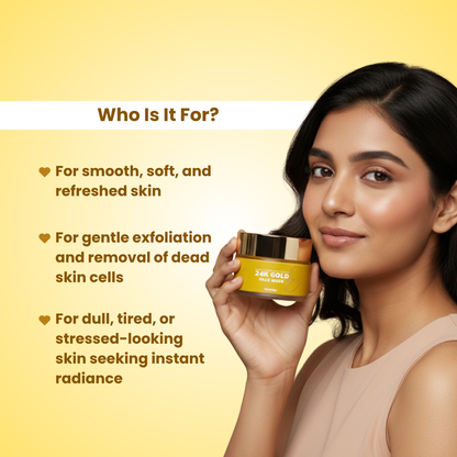 24K Gold & Vitamin C – Brightening Clay Face Mask