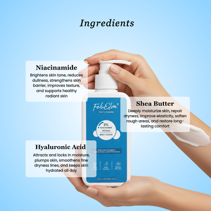 5% Niacinamide + Peptides Body Lotion for Even Tone & Smooth Skin