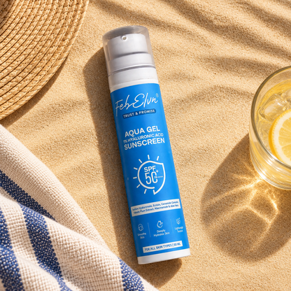 Aqua Gel Sunscreen SPF 50+ PA++++ with 1% Hyaluronic Acid | Lightweight Hydration & Sun Protection
