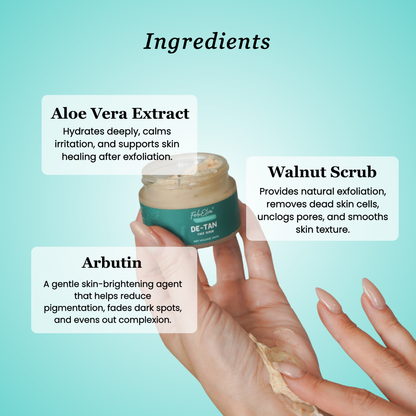 DeTan Face Scrub - Tan Removal & Brightening