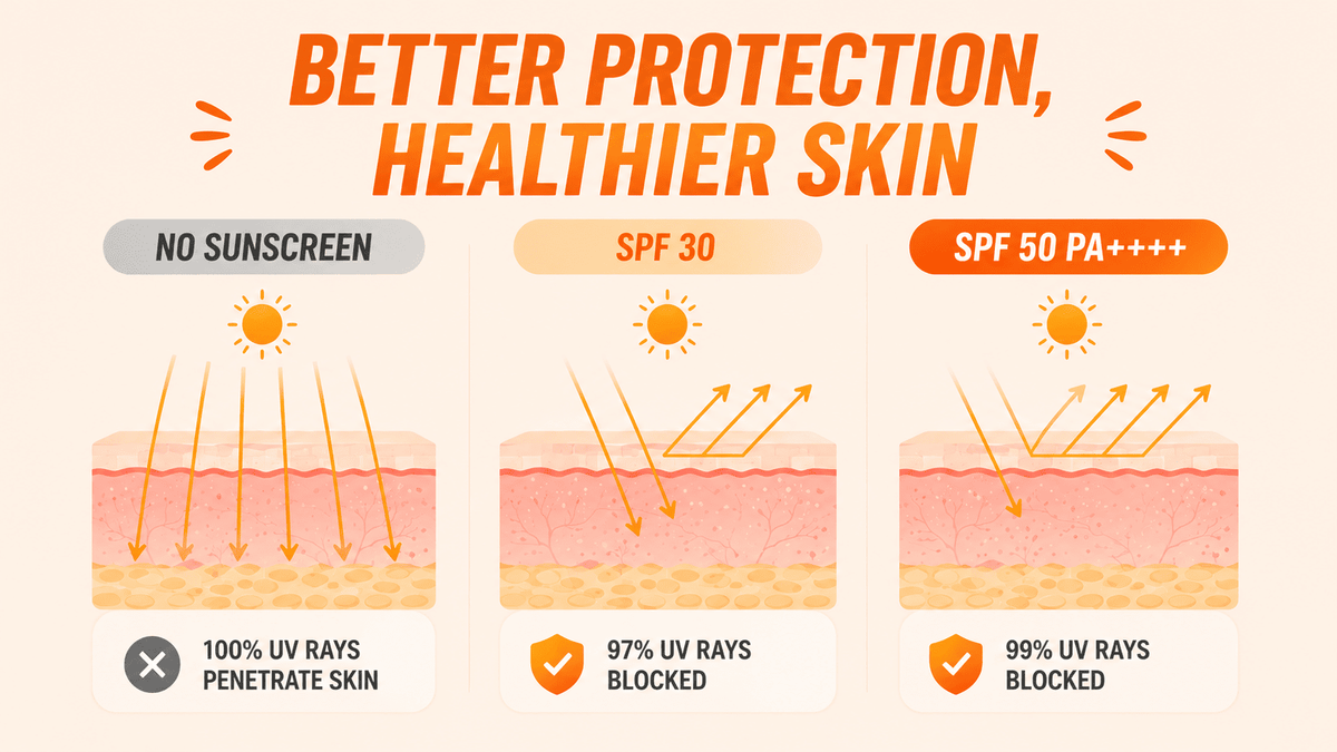 SPF 50 PA+++ Sunscreen with 10% Niacinamide | Broad Spectrum UV Protection