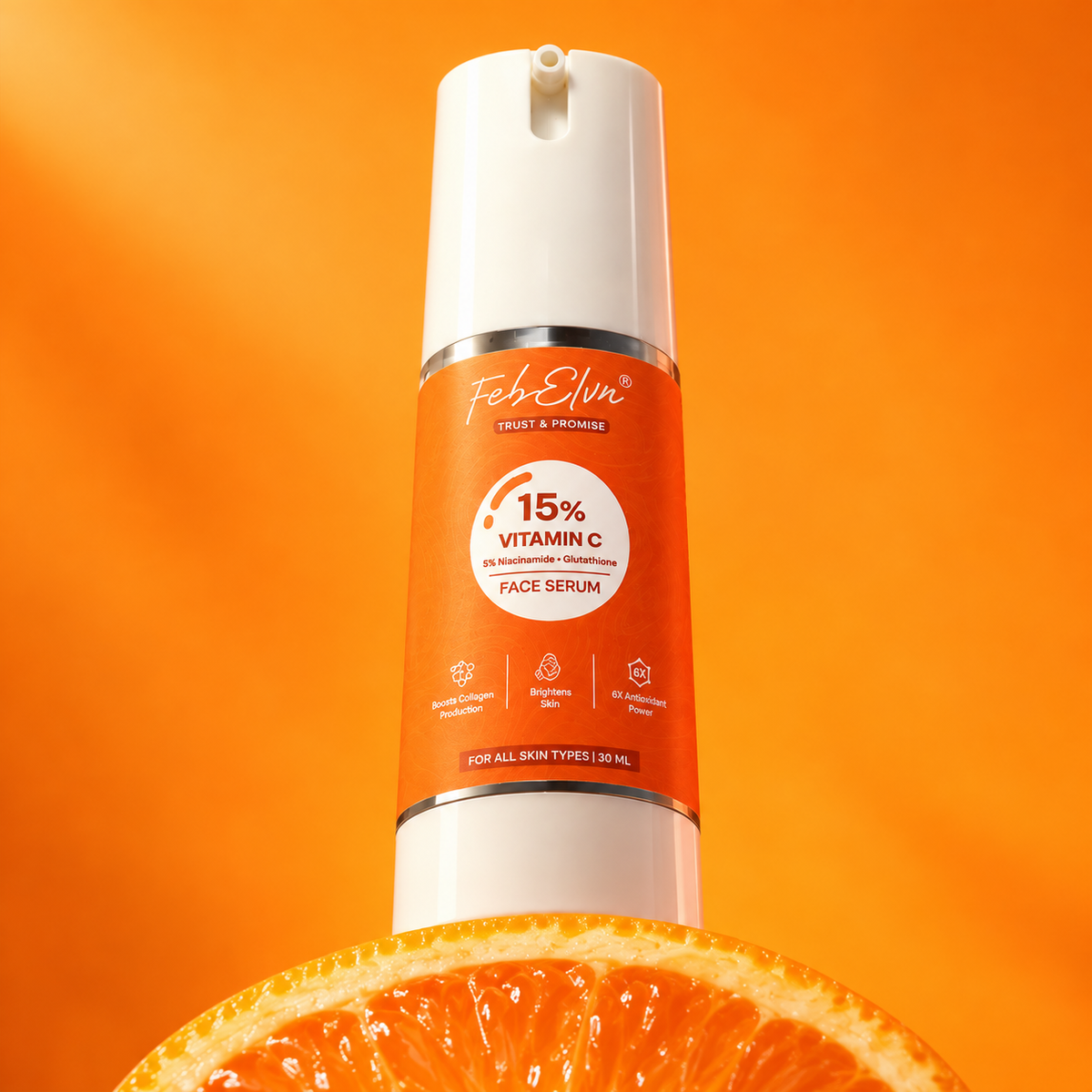15% Vitamin C + Antioxidant Face Serum For Brightening, Dark Spots & Glow
