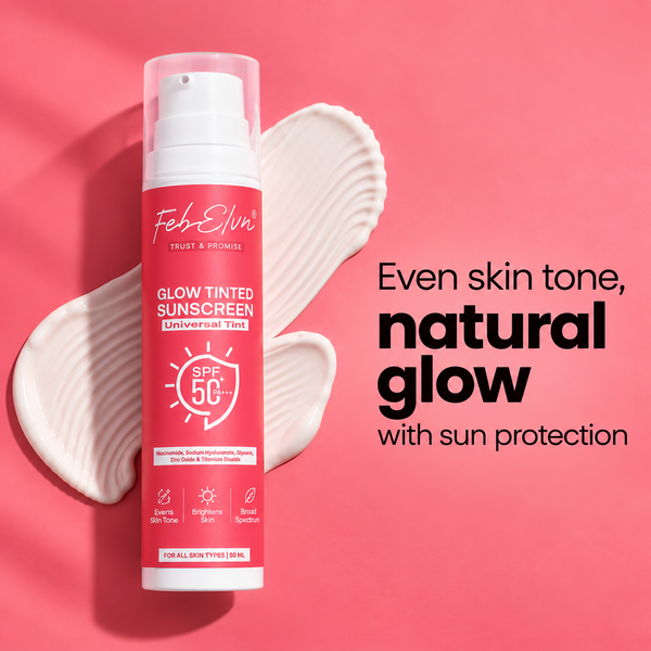 Glow Tinted Sunscreen SPF 50+ PA++++ | Universal Tint, Even Tone & Mineral Protection