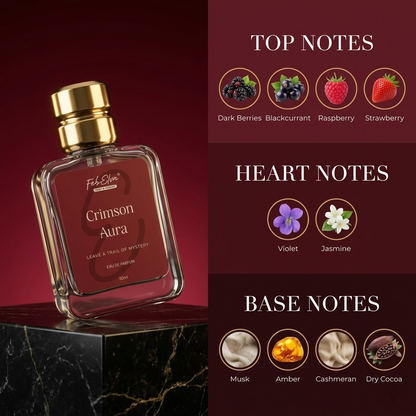FEBELVN CRIMSON AURA | Eau de Parfum (EDP 20%) | 50 ml | Long Lasting Premium Perfume