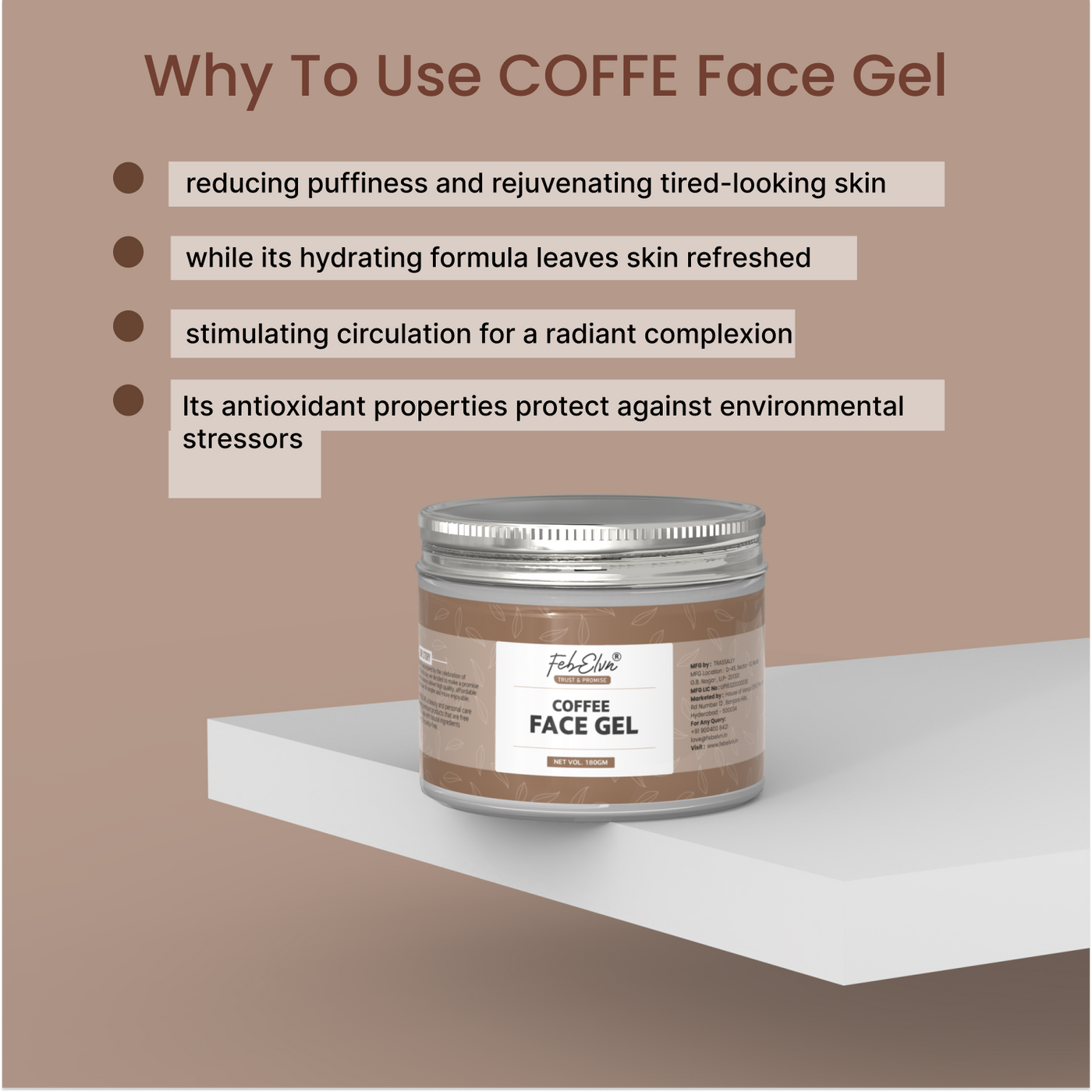 COFFEE FACE GEL | 180GM