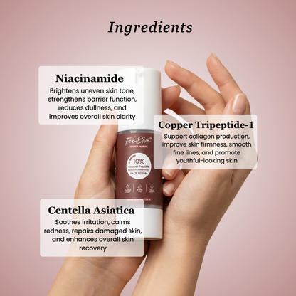 10% Copper Peptide & Niacinamide Face Serum for Firming, Repair & Anti-Aging