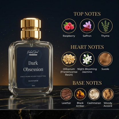 FEBELVN DARK OBSESSION | Eau de Parfum (EDP 20%) | 50 ml | Long Lasting Premium Perfume