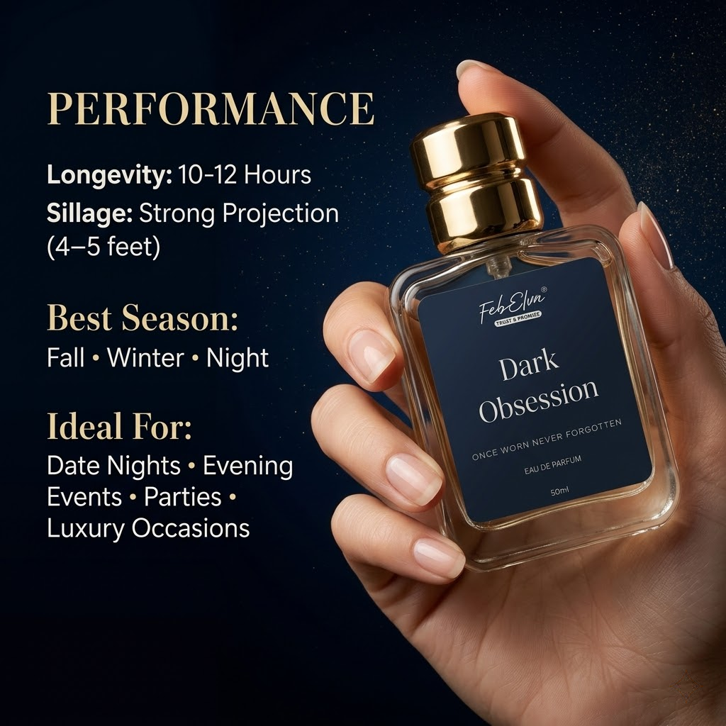 FEBELVN DARK OBSESSION | Eau de Parfum (EDP 20%) | 50 ml | Long Lasting Premium Perfume