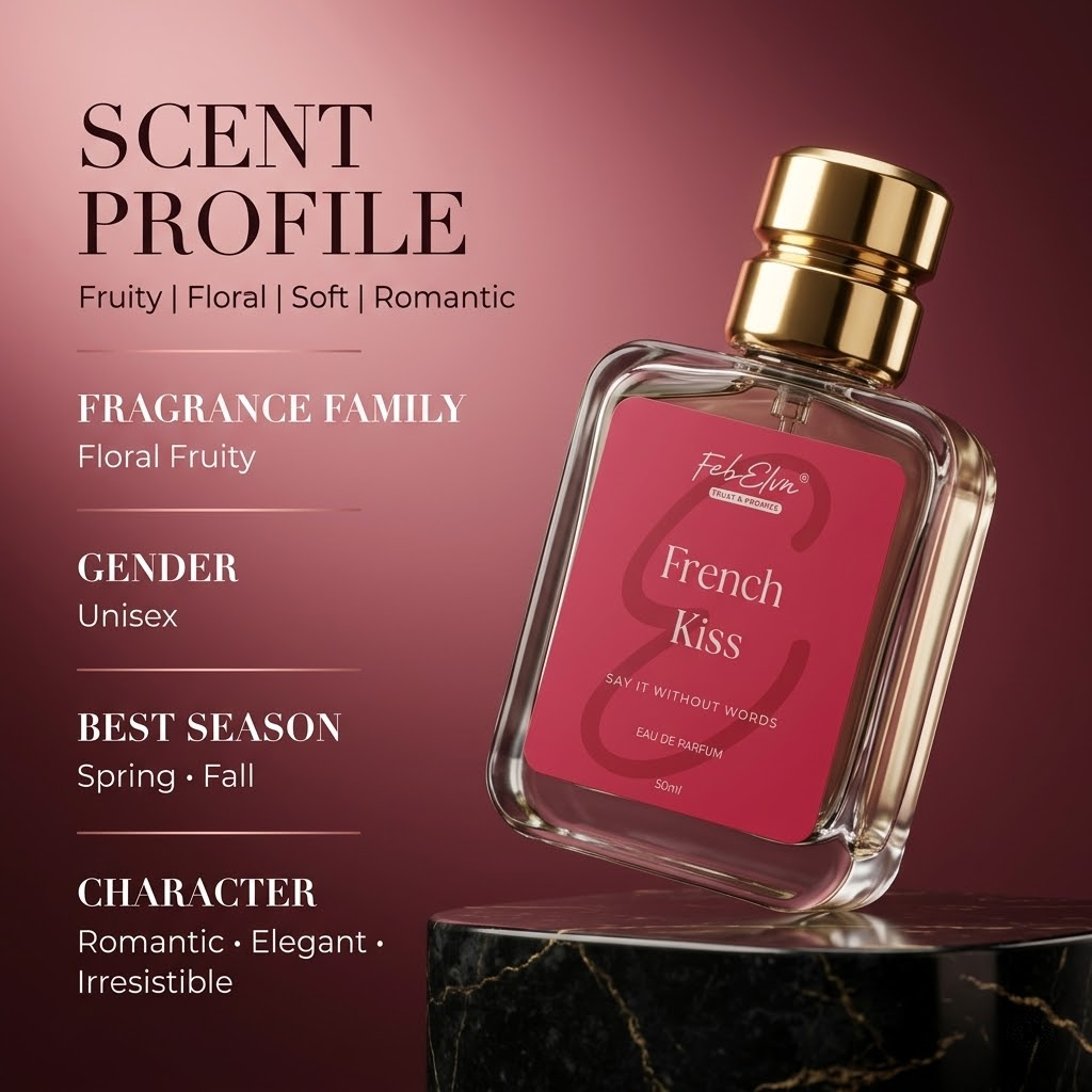 FEBELVN FRENCH KISS | Eau de Parfum (EDP 20%) | 50 ml | Long Lasting Premium Perfume