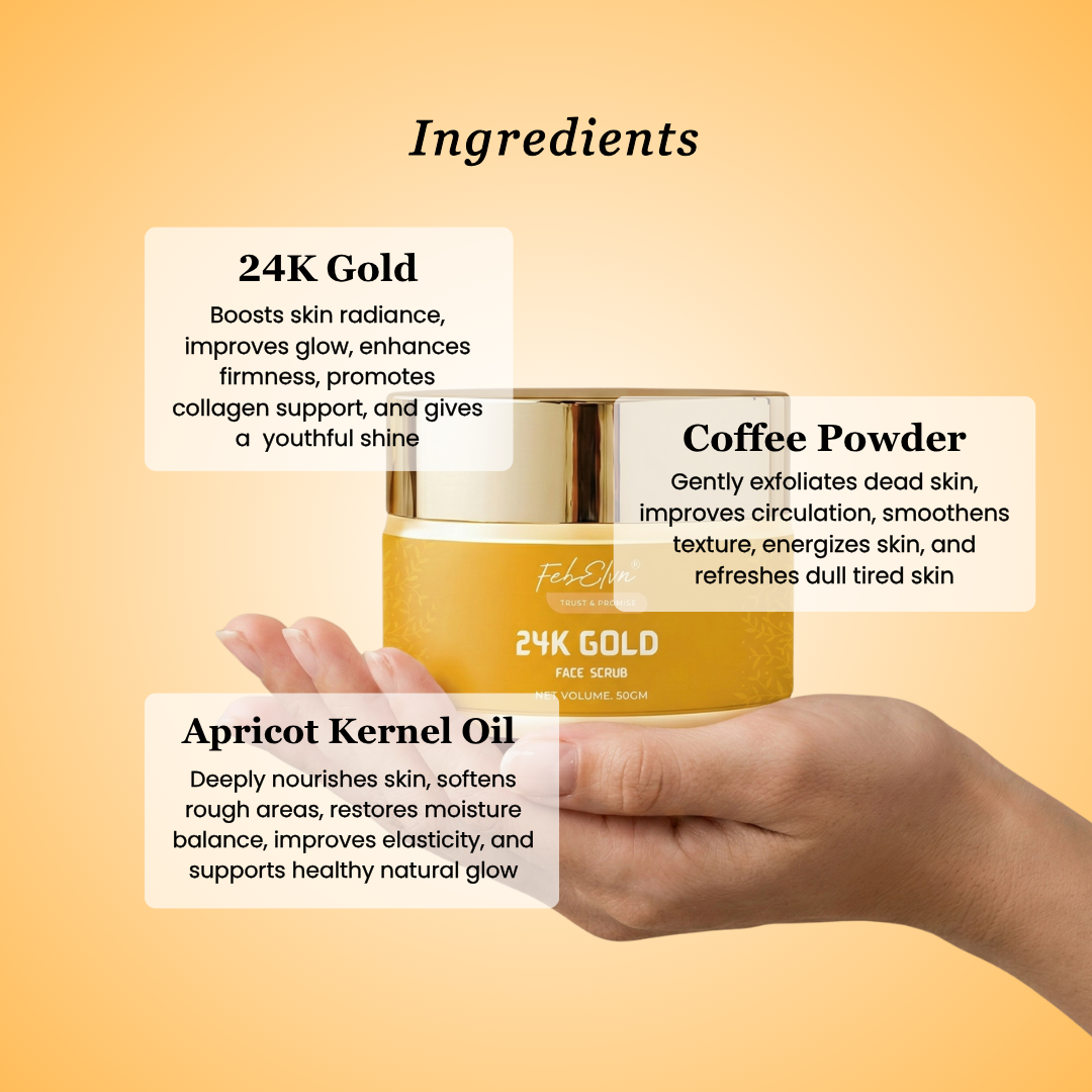 24K Gold Face Scrub – Exfoliating & Brightening