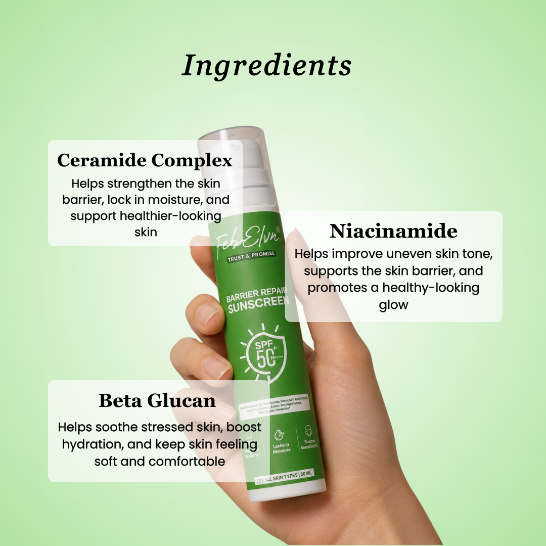 Barrier Repair Sunscreen SPF 50+ PA++++ with Ceramides | Sensitive Skin & Barrier Support
