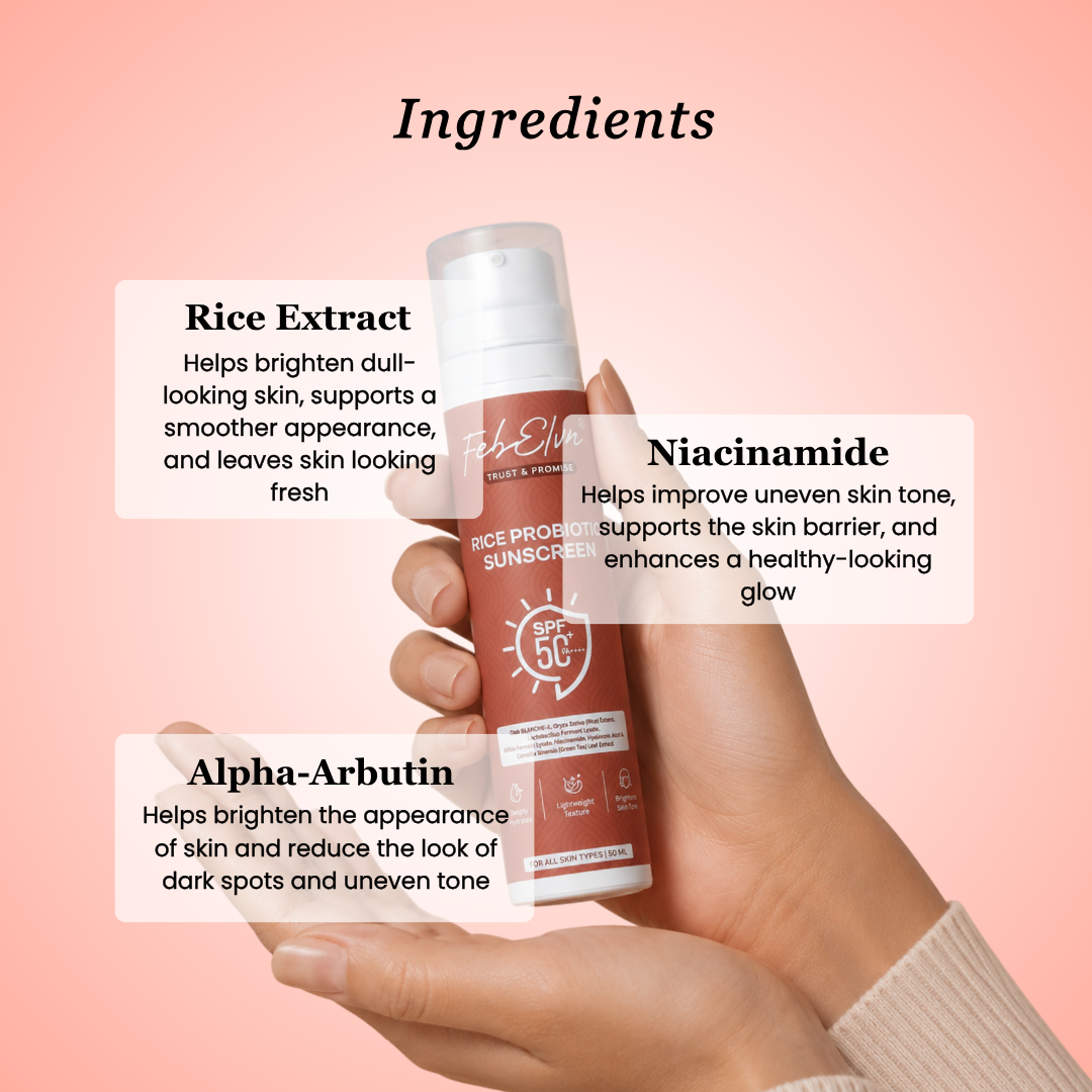 Rice Probiotic Sunscreen SPF 50+ PA++++ | Brightening, Hydration & Skin Barrier Support