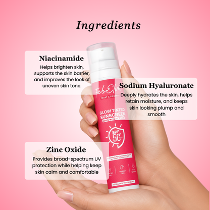 Glow Tinted Sunscreen SPF 50+ PA++++ | Universal Tint, Even Tone & Mineral Protection
