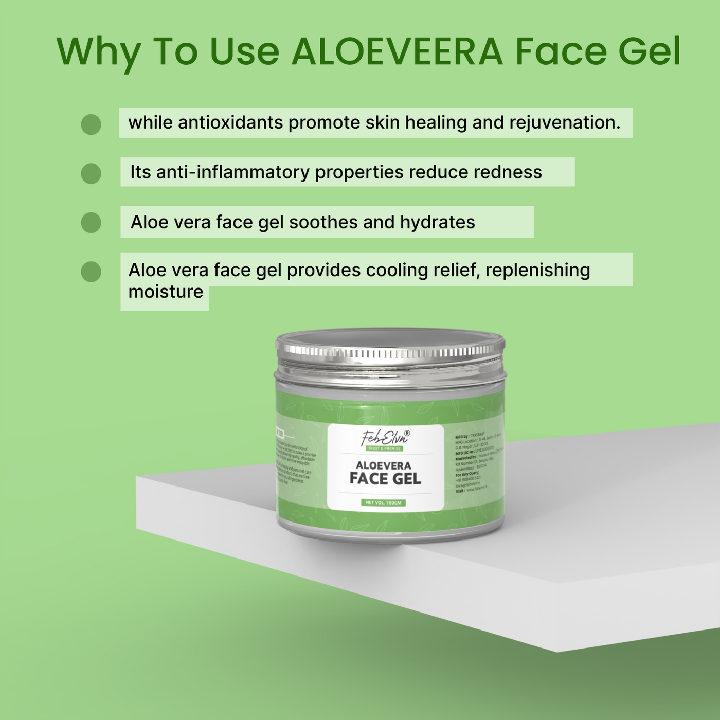 ALOE VERA FACE GEL | 180GM