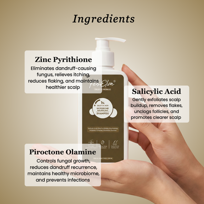1% Salicylic Acid Anti-Dandruff Shampoo | Microbiome Balance & Scalp Clarifying Care - 200ML