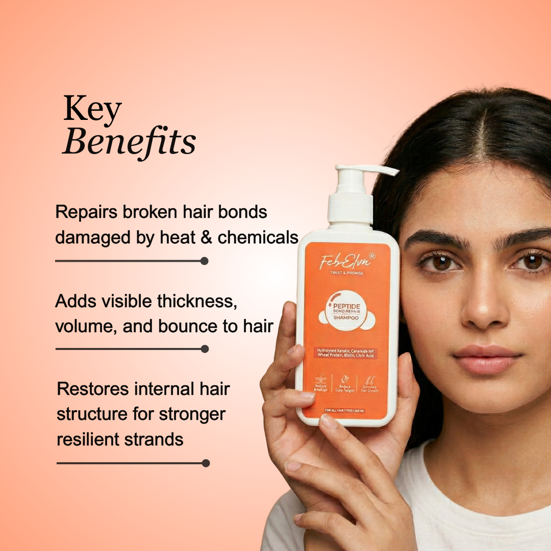Peptide Bond Repair Shampoo with Keratin & Biotin for Stronger Hair- 200ML
