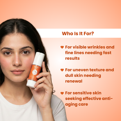 11X Night Repair Face Serum with Retinal & Bakuchiol | Anti-Aging & Skin Renewal Serum – 30ML