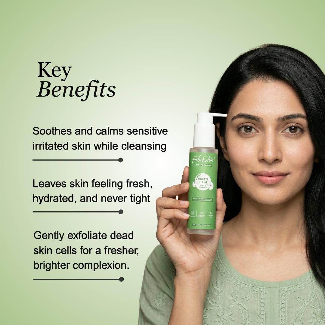 Green Plum + Antioxidants Gentle Cleanser for Hydration & Skin Balance-100ML