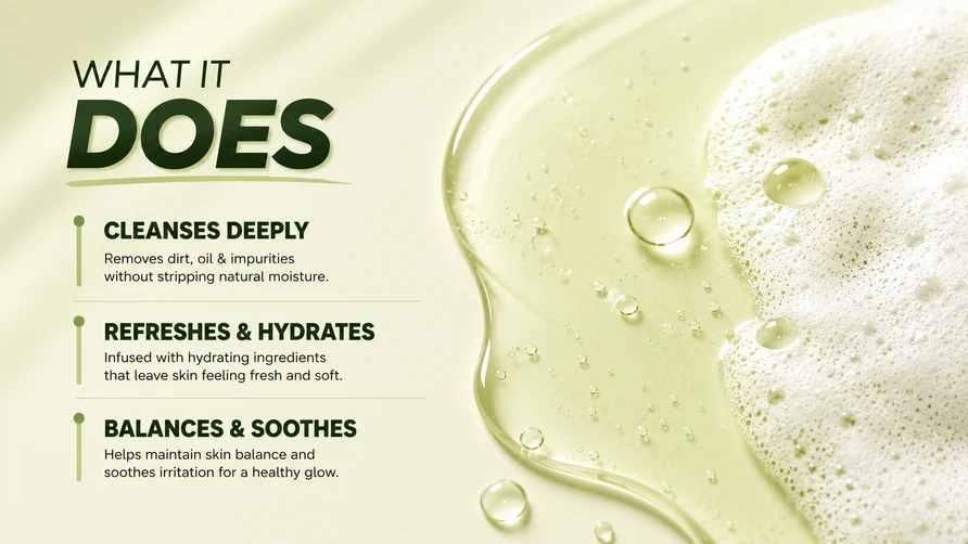 Green Plum + Antioxidants Gentle Cleanser for Hydration & Skin Balance-100ML