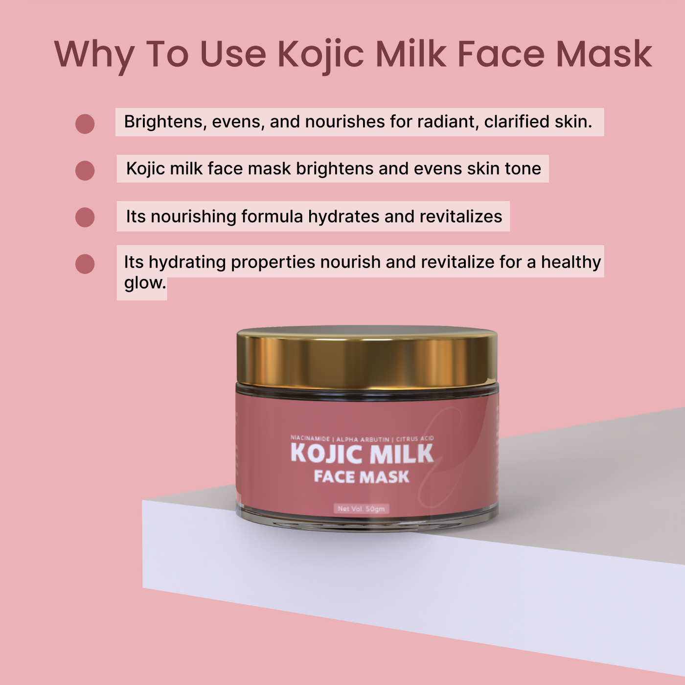 KOJIC MILK FACE MASK | 50GM