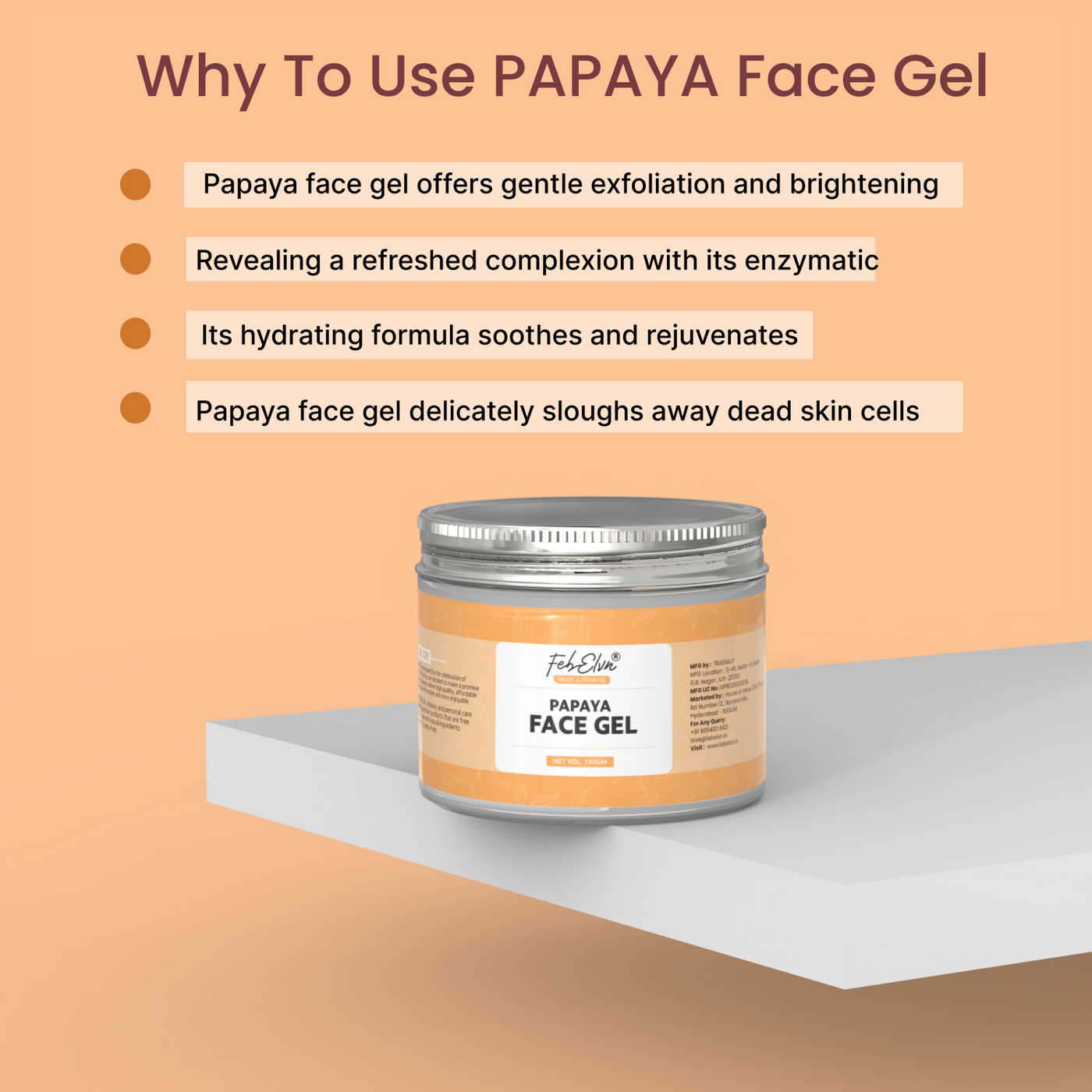 PAPAYA FACE GEL | 180GM