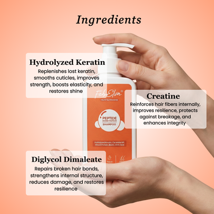 Peptide Bond Repair Shampoo with Keratin & Biotin for Stronger Hair- 200ML