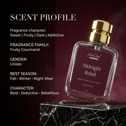 FEBELVN MIDNIGHT REBEL | Eau de Parfum (EDP 20%) | 50 ml | Long Lasting Premium Perfume