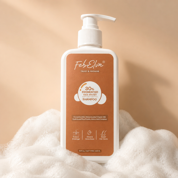 30% Fermented Rice Water + Amino Acids Shampoo for Hair Strength & Breakage Control
