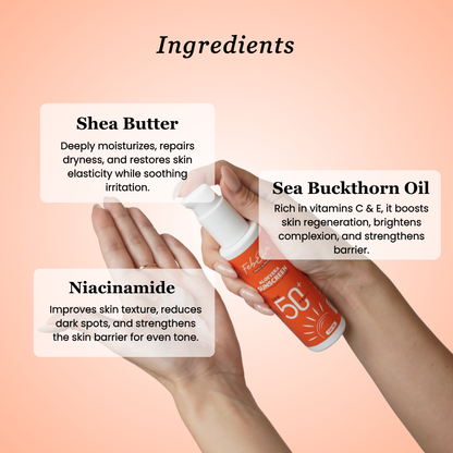 SPF 50++ Sunscreen – Brightening & Hydrating