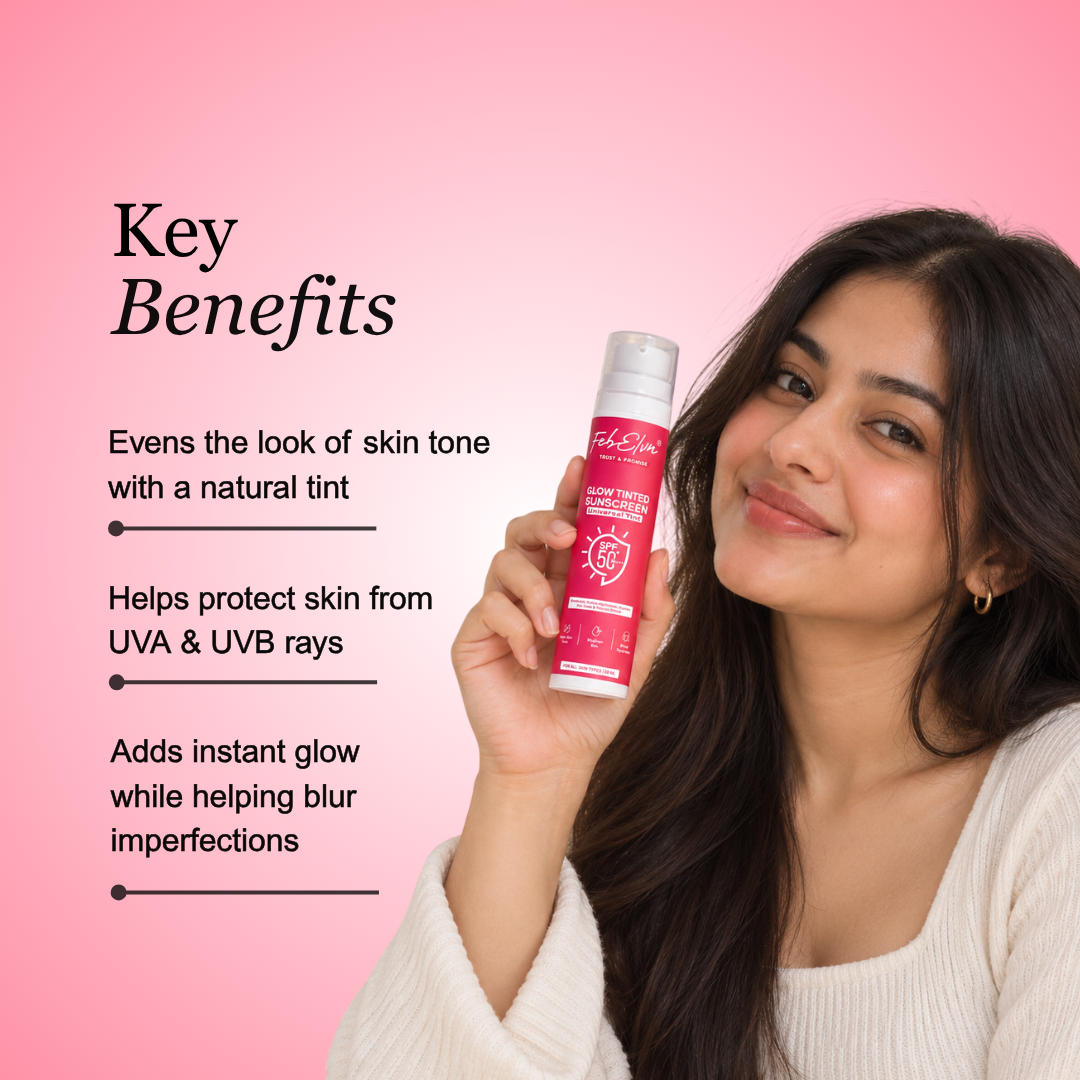 Glow Tinted Sunscreen SPF 50+ PA++++ | Universal Tint, Even Tone & Mineral Protection