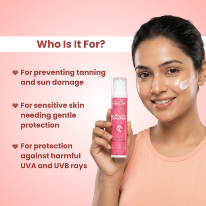 Ultra-Light SPF 50 PA+++ Sunscreen | Broad Spectrum UV Protection