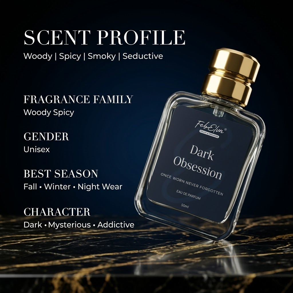 FEBELVN DARK OBSESSION | Eau de Parfum (EDP 20%) | 50 ml | Long Lasting Premium Perfume